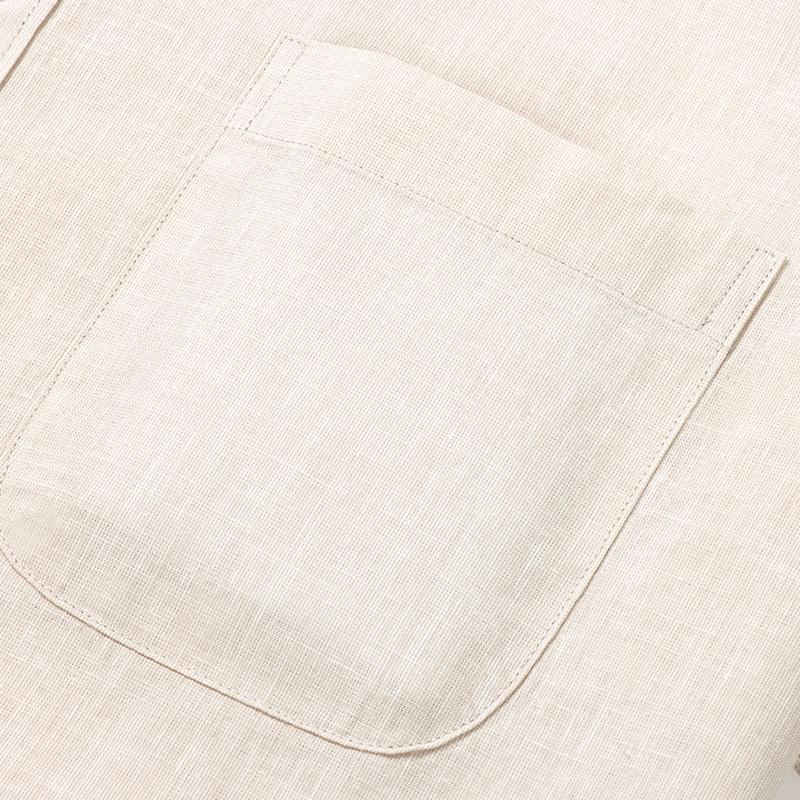 Men's Light-Duty Washed Business-Casual Solid-Color Shirt