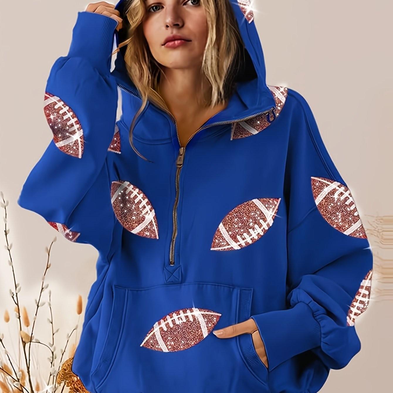 Sweater Women's Clothing Zipper Drawstring Long Sleeve