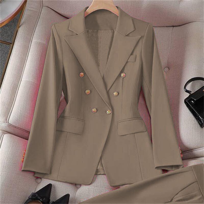 Small-sized Retro Suit Jacket Slim-fit Fashion Women's Casual Design Top Suit Jacket Set