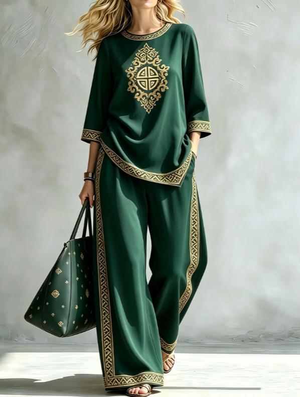 Summer Women's Blouse Set