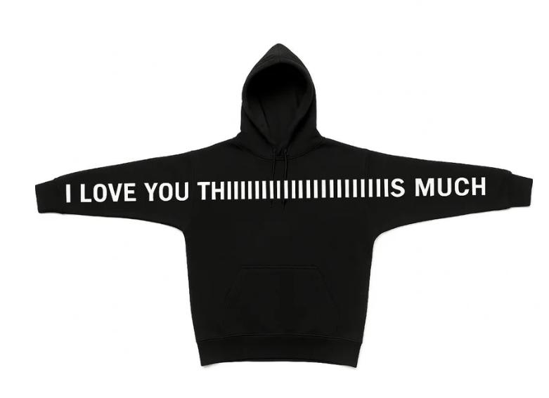 Black white text / XS