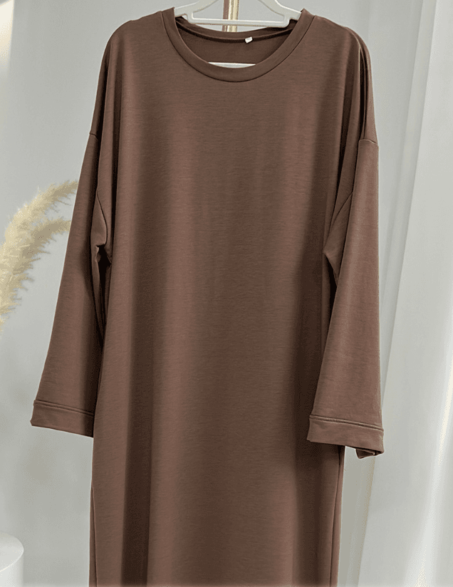 Women's Simple And Comfortable Solid Color Sweatshirt Dress