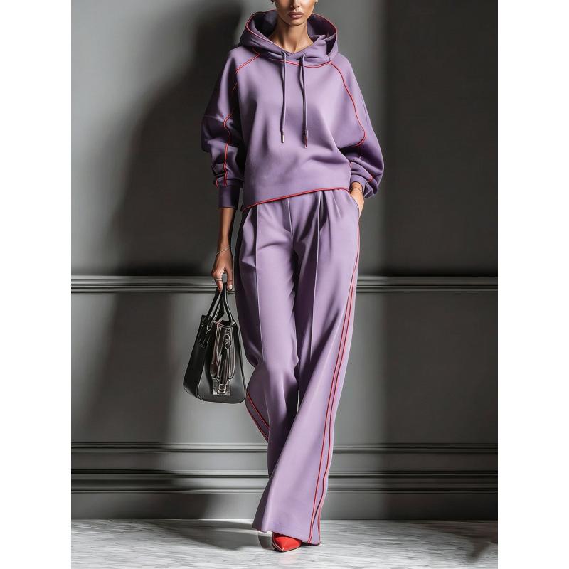 Loose-fitting Casual Long-sleeve Hoodie With Matching Casual Pants