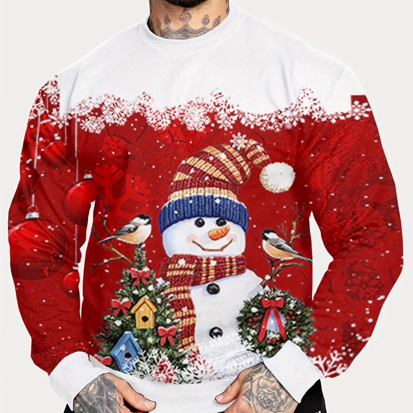Faux Fur Men's Halloween New Autumn And Winter Loose Round Neck Pullover