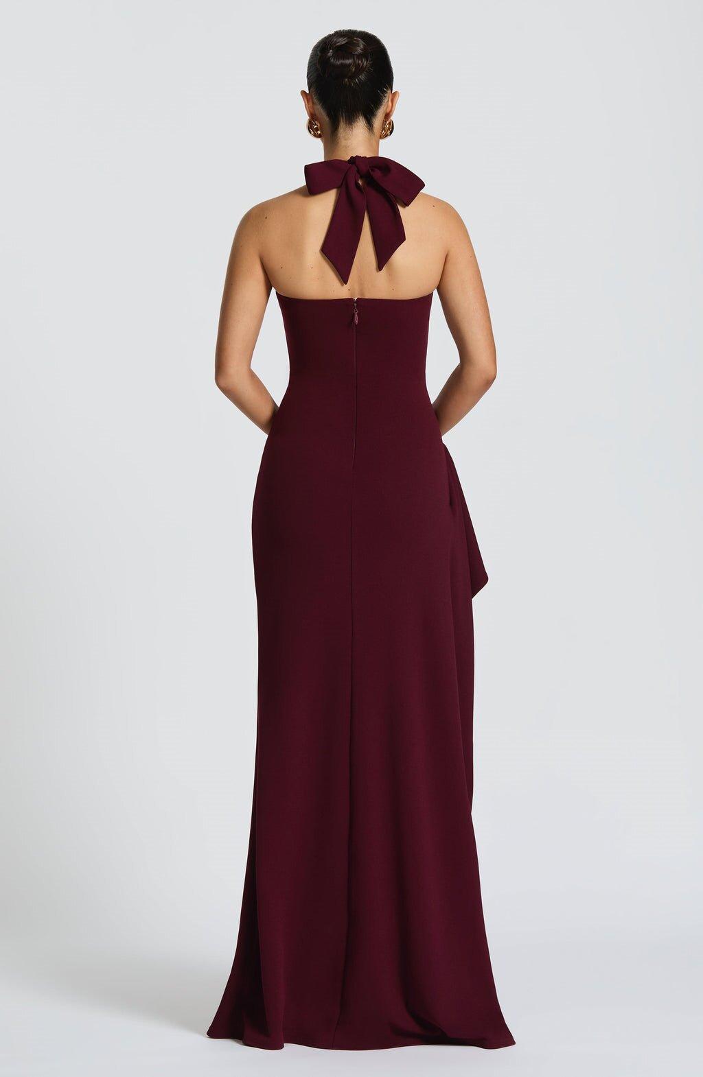 Fashion Ladies New Backless High Slit Dress