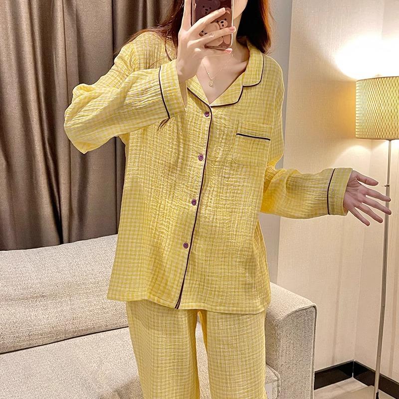 8177 Light Yellow Plaid / Female L