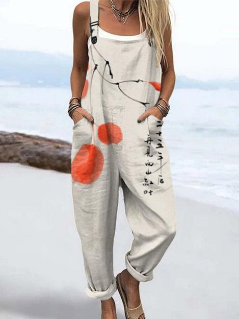 Fashion Women's Summer 3D Printing Casual Suspenders