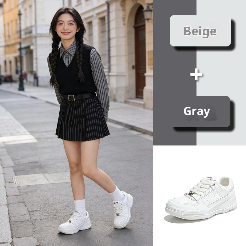 Chunky-soled Casual Versatile Flat Womens Shoes