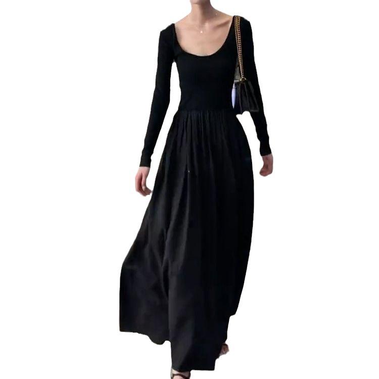 French Style High-grade Two-way U-collar Backless Dress