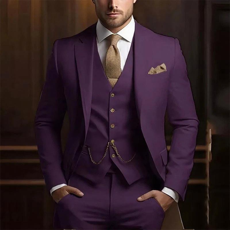 Mens Sophisticated Gentlemans Three-piece Suit