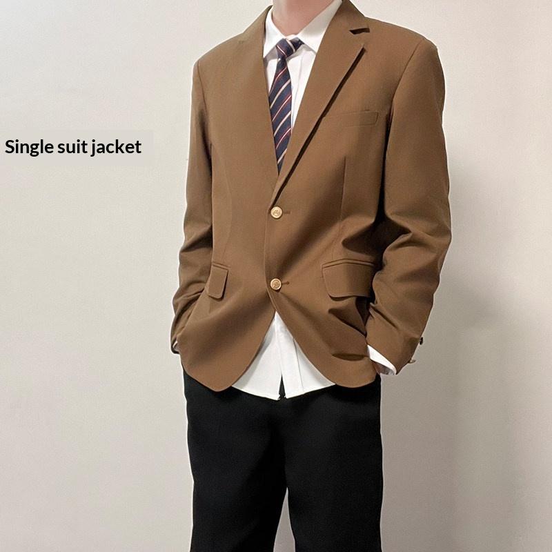Dark Blue Casual Suit Jacket Set