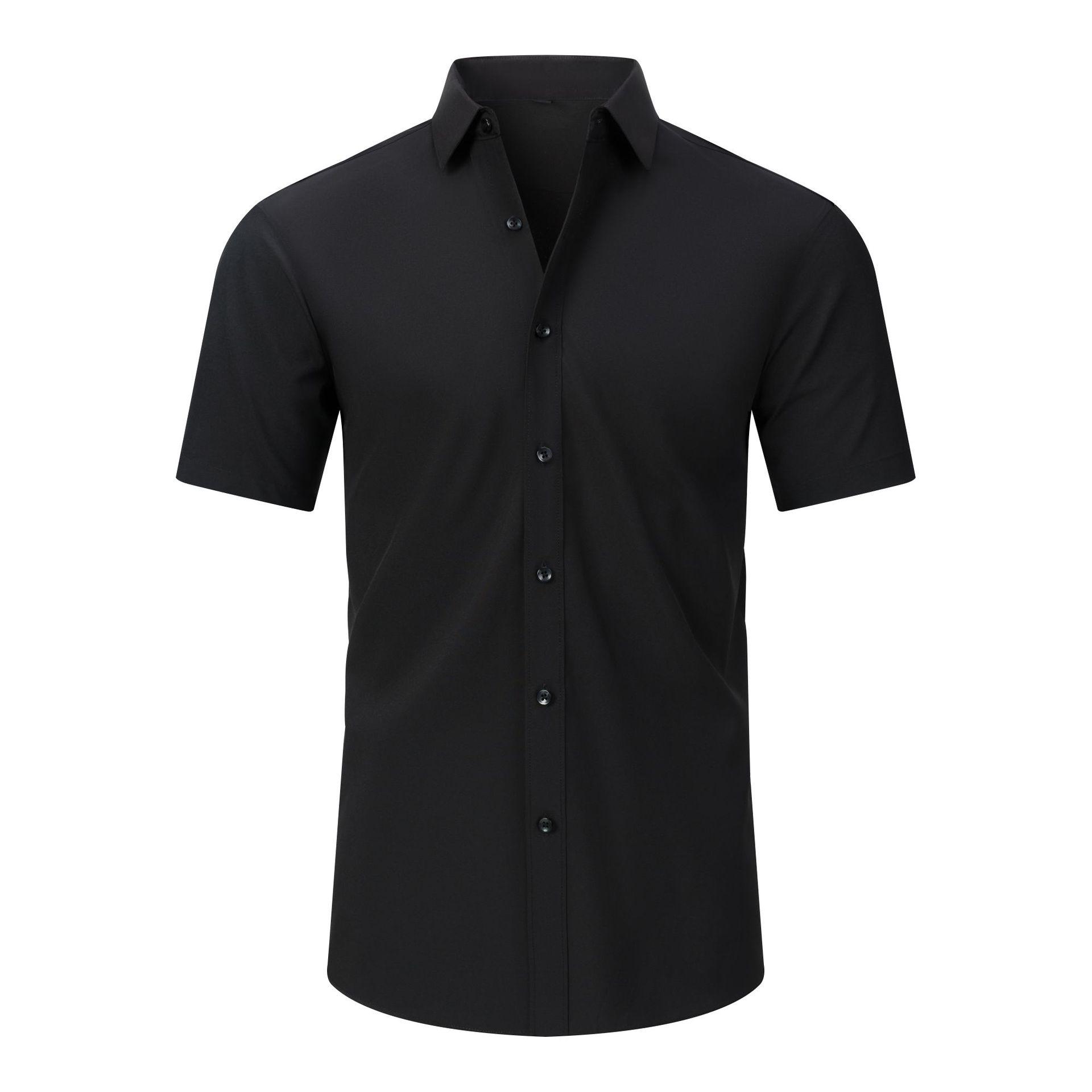 Lightweight Stretchy Wrinkle-resistant Long-sleeve Shirt For Men That Requires No Ironing