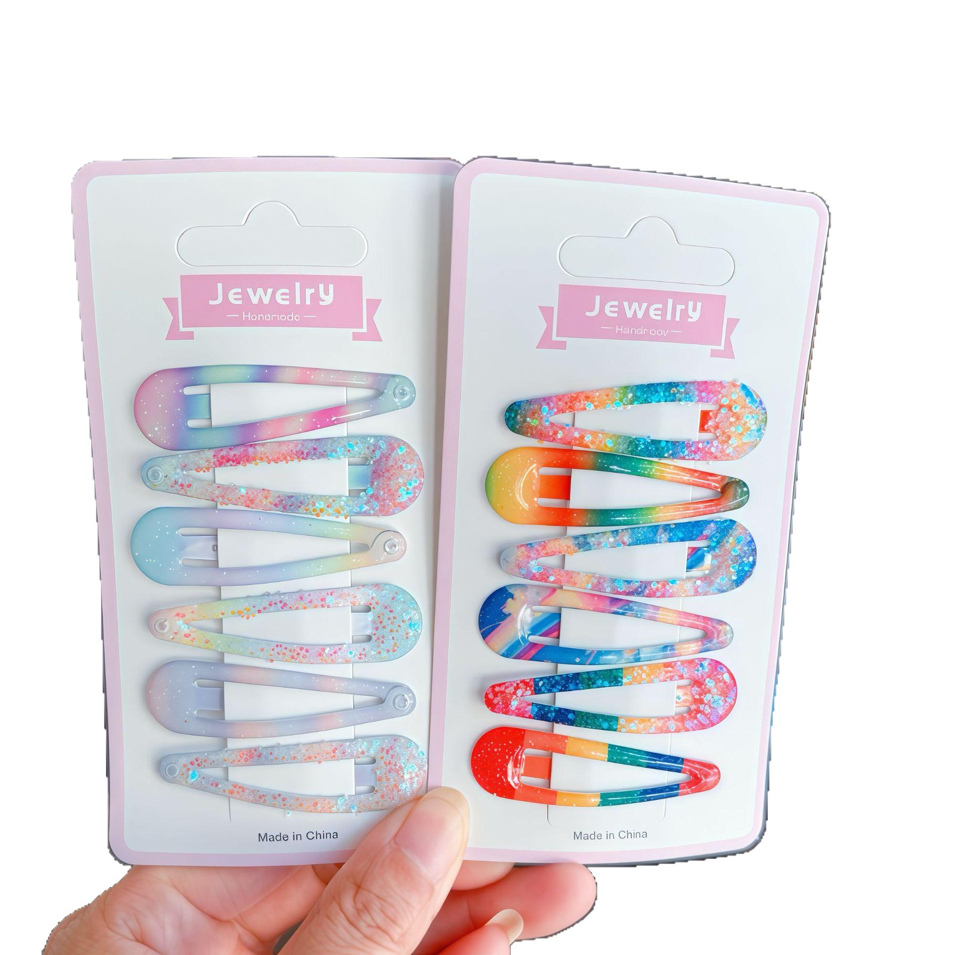 Kids Hair Clip Versatile Hair Accessory Side-clip With Sequins And A Bendable Design