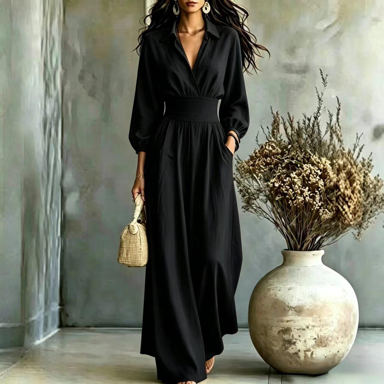 Cinched-waist Elegant Womens Jumpsuit