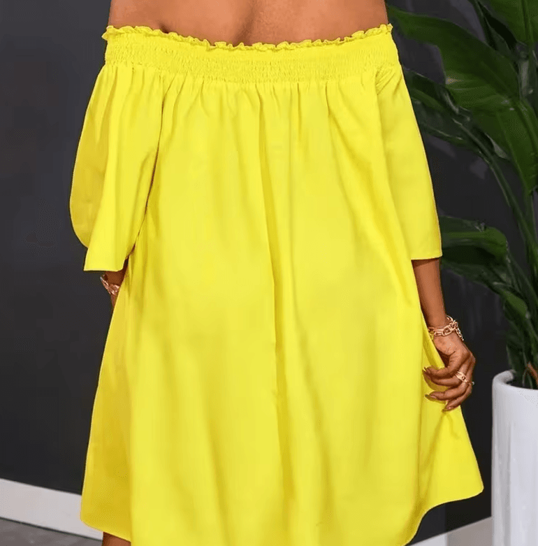 Resort Style Off-Shoulder Loose Dress For Women