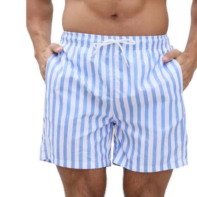Mens Summer Beach Shorts Stylish Quick-Dry Print Short Trousers