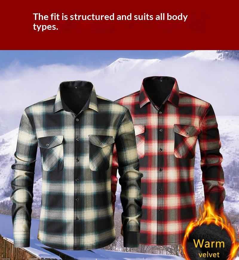 Mens Fashionable Casual Cotton-Quilted Long-Sleeve Cardigan