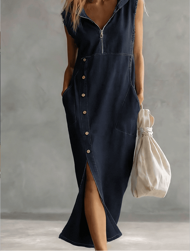 Lazy And Casual Tencel Denim Long Skirt