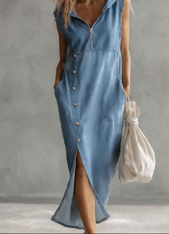 Lazy And Casual Tencel Denim Long Skirt