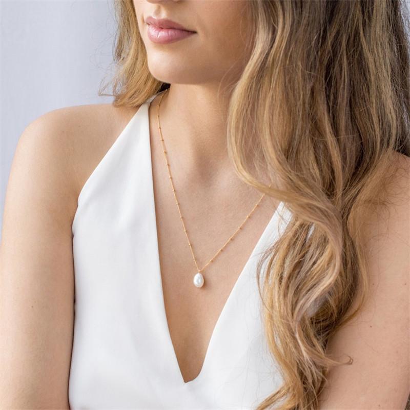 Fashionable Minimalist And Elegant Womens Copper Necklace With 14K Gold Plating