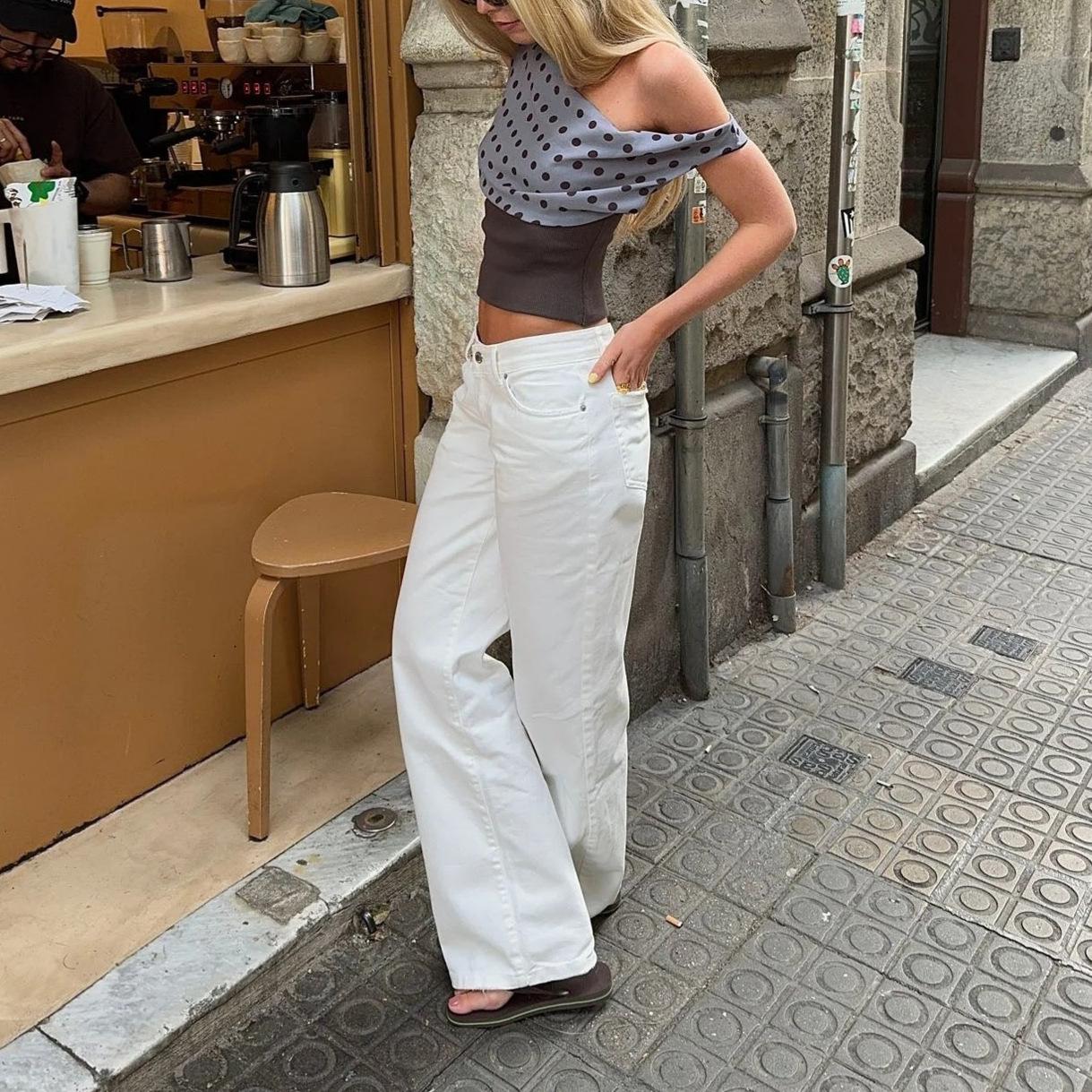 Casual Street Polka Dot Strapless Cool Top