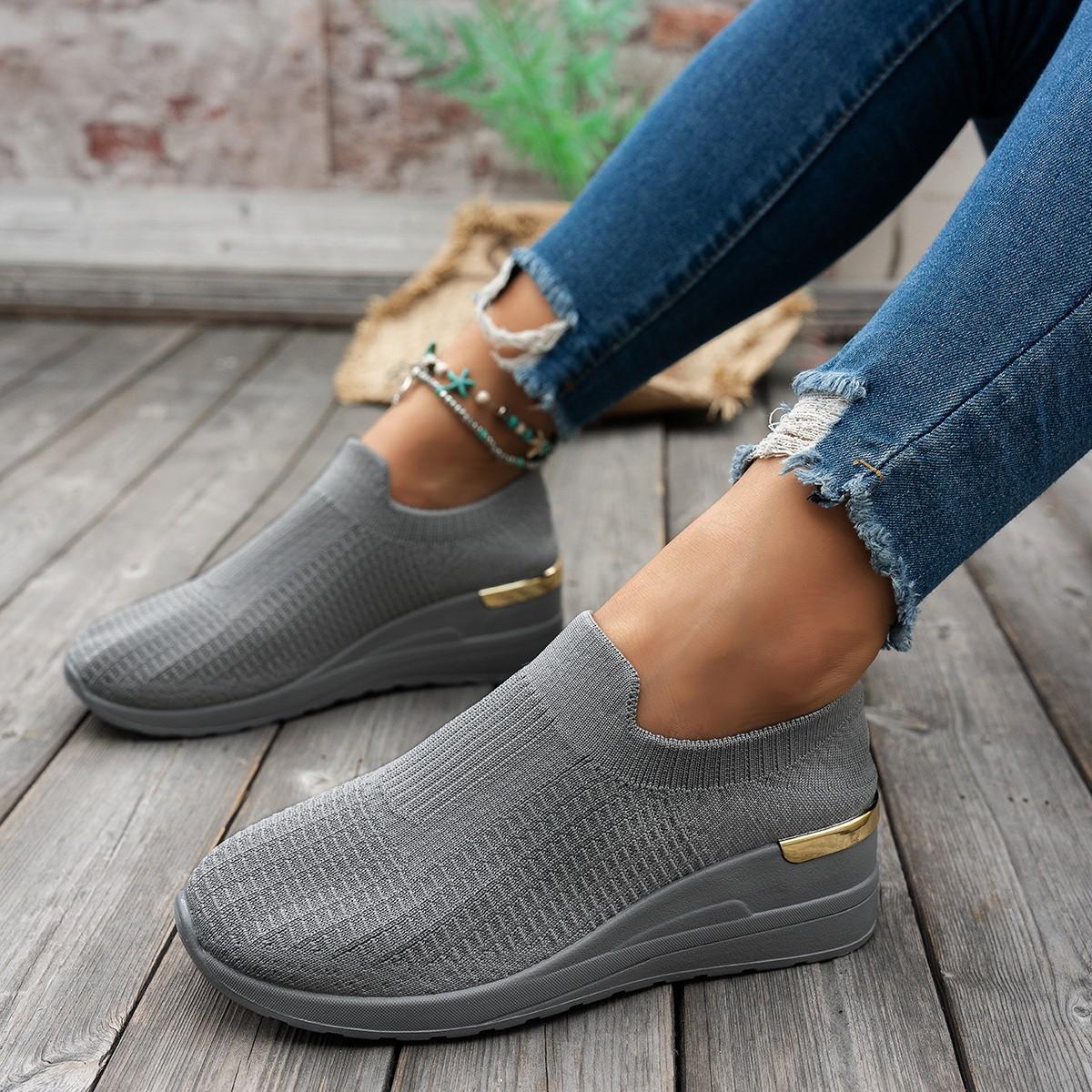 Womens Flyknit Mesh Sports-Casual Sneakers