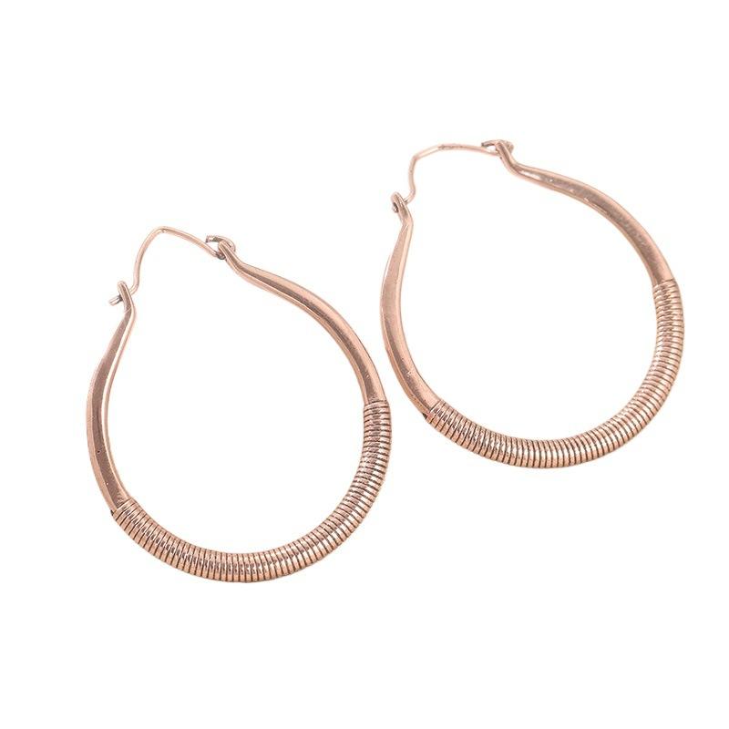 Women's Retro Large Hoop Earrings Jewelry