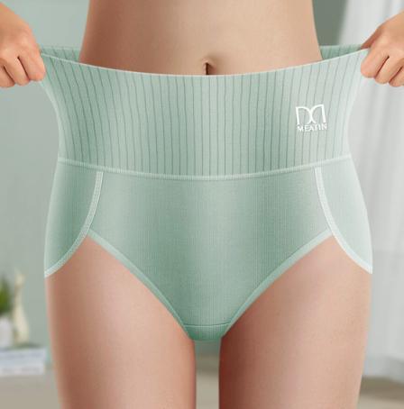 Milk Silk High-Waisted Thong Underwear Breathable Hip-Lifting And Tummy-Taming For Women