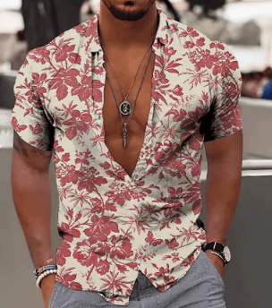 Men's 3D Digital Printing Short-sleeved Shirt