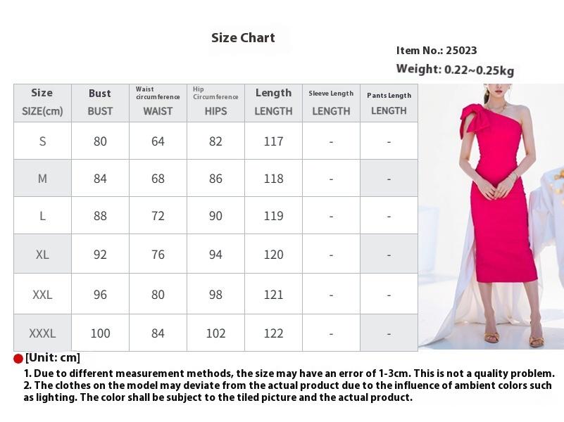 Elegant Solid Color And V-neck Slant Shoulder Split Dress