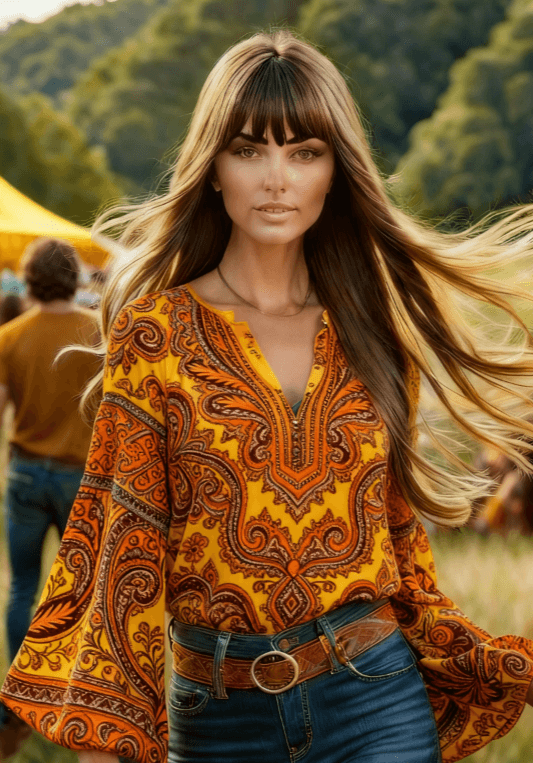 Women's Bohemian Retro Floral T-Shirt