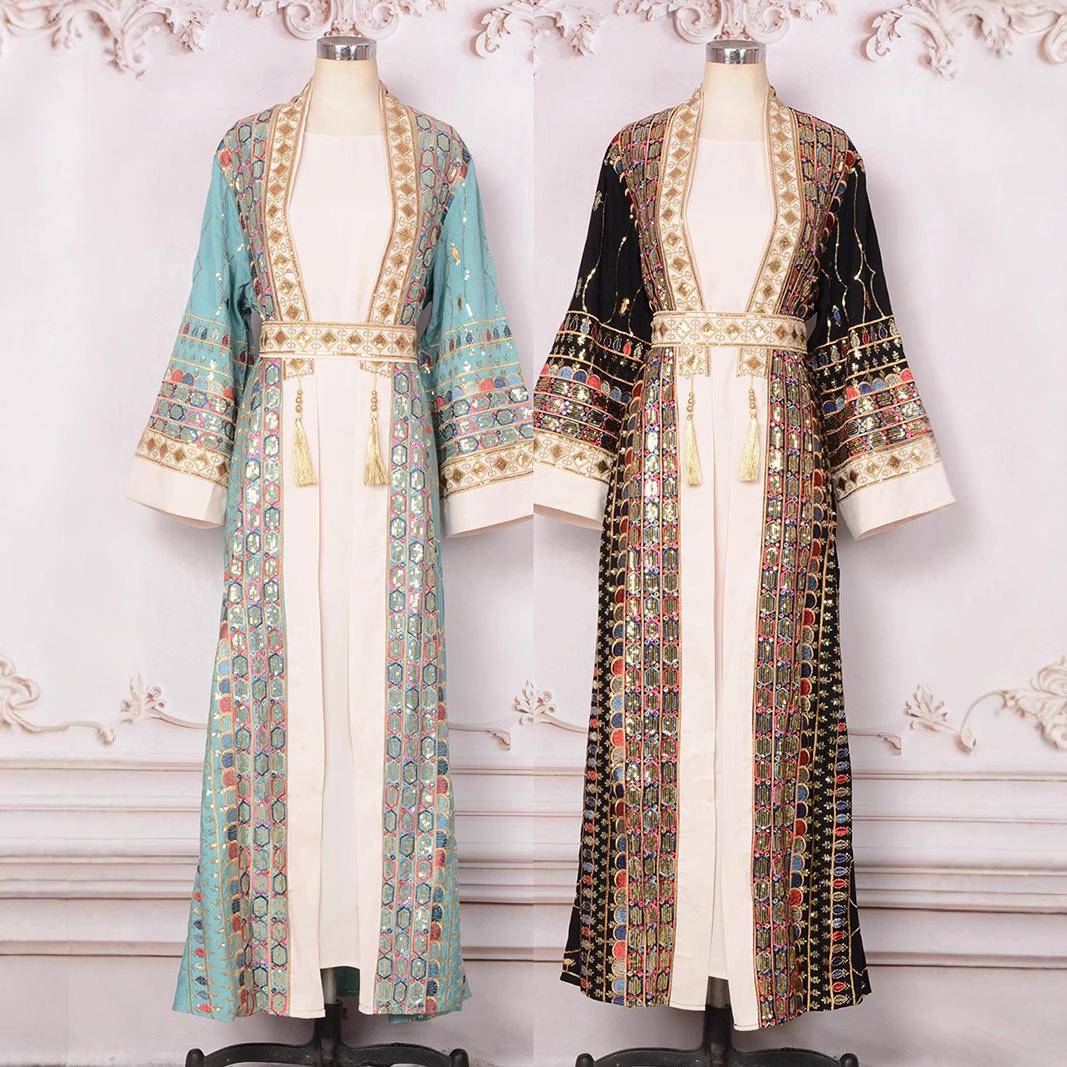 Women's New Robe Sequin Tassel Evening Gown Dress