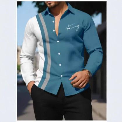 Men's Fashion Long-Sleeve Shirt Top