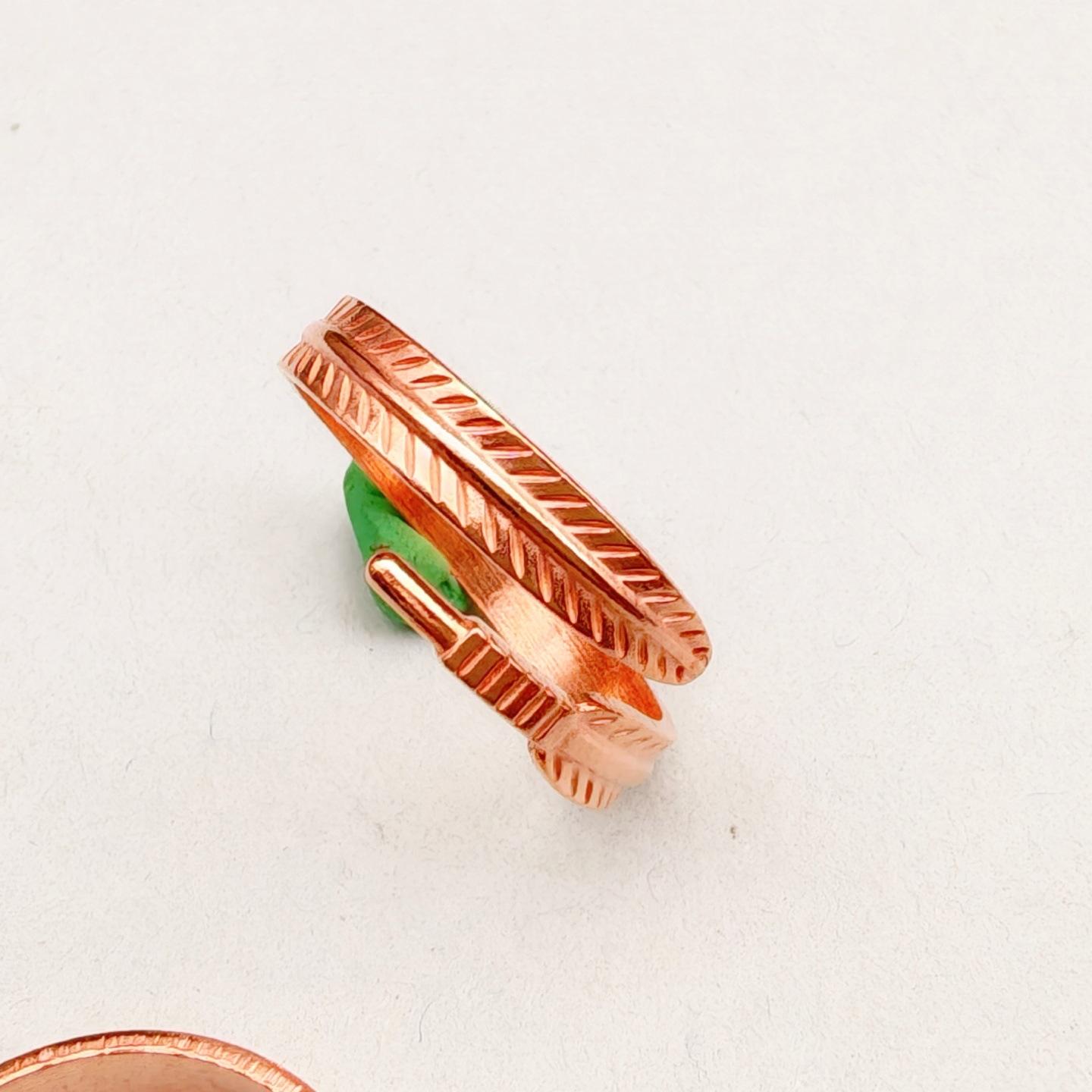 Adjustable-opening High-end Solid-copper Tiny-leaf Ring