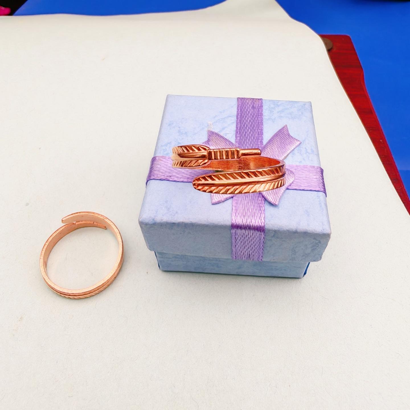 Adjustable-opening High-end Solid-copper Tiny-leaf Ring