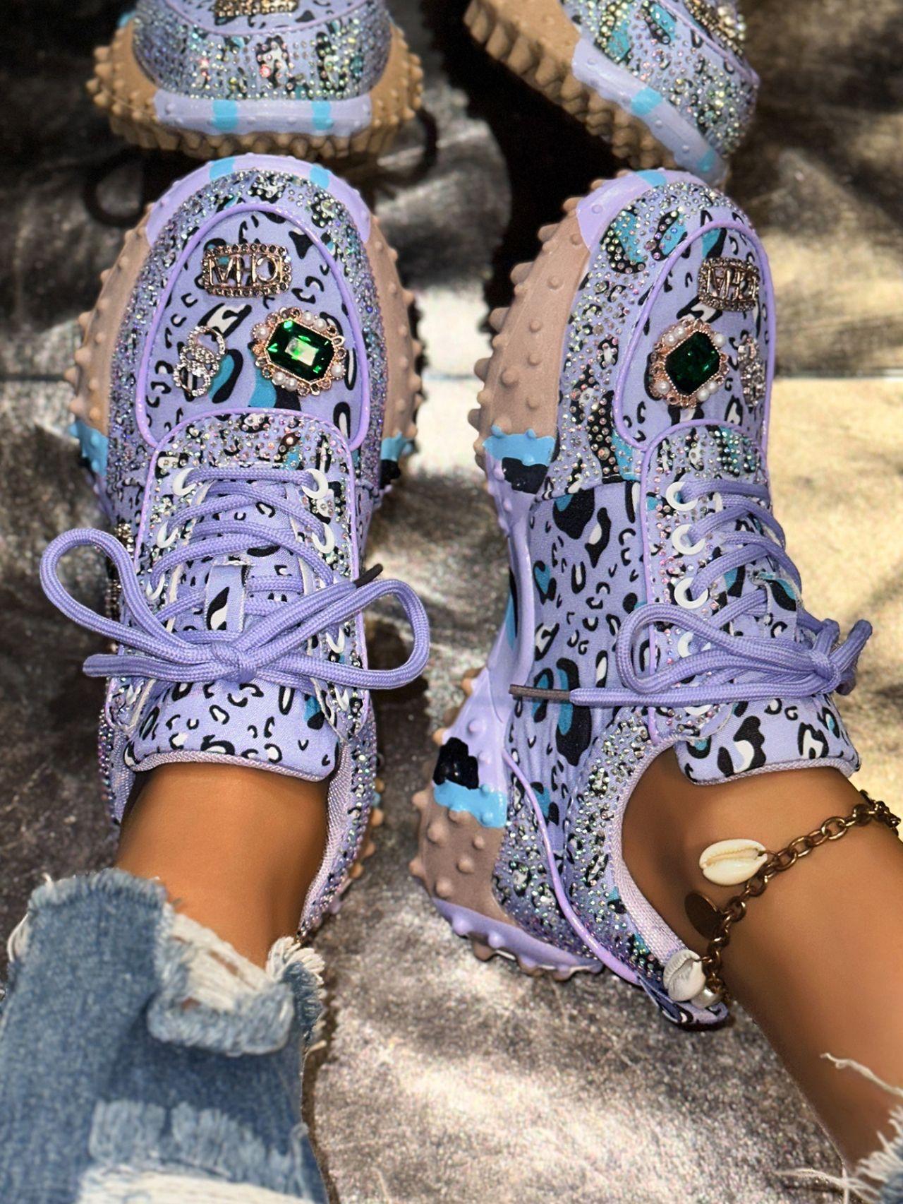 Rhinestone Durian Shoes Womens Casual Sneakers